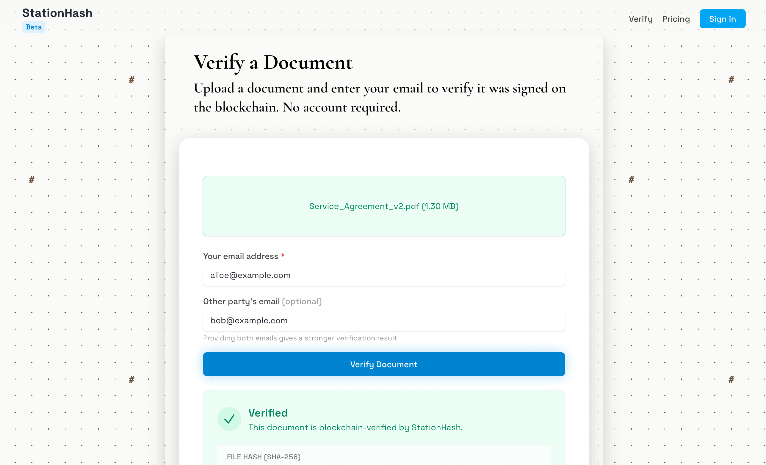 Verify Anytime